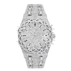 Men's Full-Rhinestone Hip-Hop Large-Dial Waterproof Watch