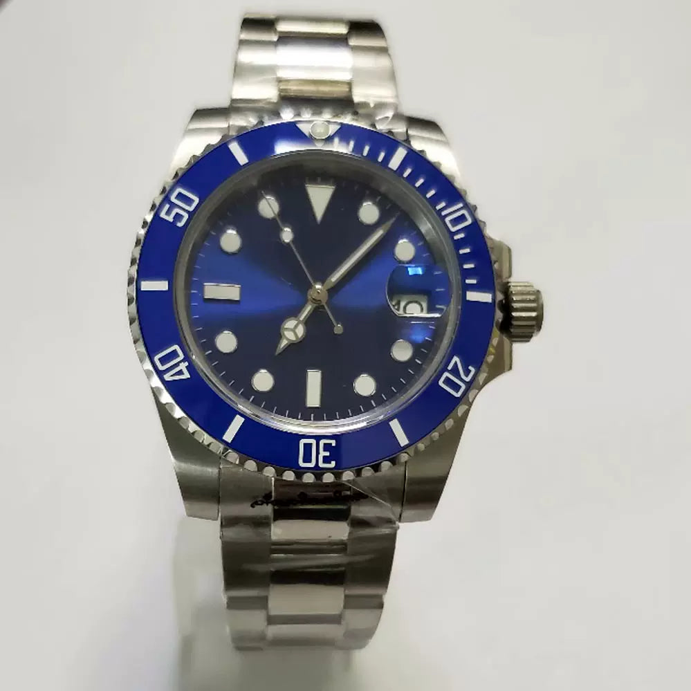 Men's 40mm Mechanical Watch Sapphire Crystal 316L Steel Case NH35 Movement