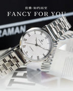 Chunlei Ladies Mechanical Watch Exhibition Back Solid Steel Bracelet Fashion