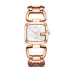 Women's Small Square Watch with Steel Band