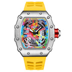 GESMART Men's Skeleton Graffiti Style Quartz Watch Fashion Trendy Premium Water Resistant