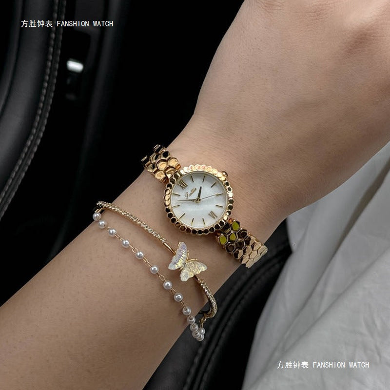 GESMART Women's Compact Steel Band Bracelet Quartz Watch Minimalist Water Resistant Ladies Wristwatch