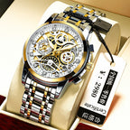 GESMART Men's Gold Tone Large Dial Watch High Grade Water Resistant Luxury Style