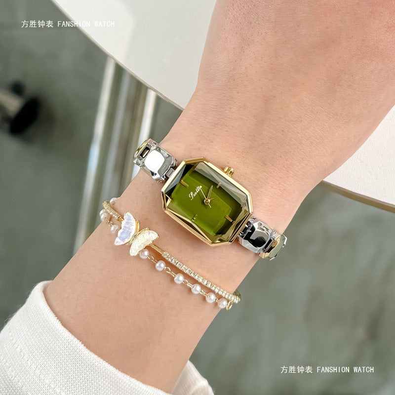 GESMART Women's Small Square Bracelet Quartz Watch Luxury Style Fashion Trendy Ladies Wristwatch