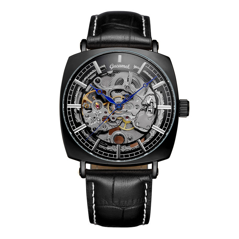 GESMART Men's New Skeleton Automatic Mechanical Watch European American Style Casual Fashion