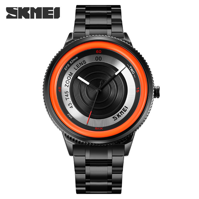 GESMART Men's No Marker Creative Dial Quartz Watch Steel Band Minimalist Personality