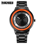 GESMART Men's No Marker Creative Dial Quartz Watch Steel Band Minimalist Personality