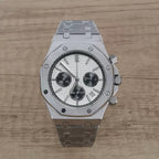 Men's 41mm Quartz Chronograph Watch Stainless Steel Case Bracelet VK63 Movement
