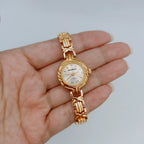 Baoshihua Ladies Manual Wind Mechanical Gold Watch Vintage 90s NOS