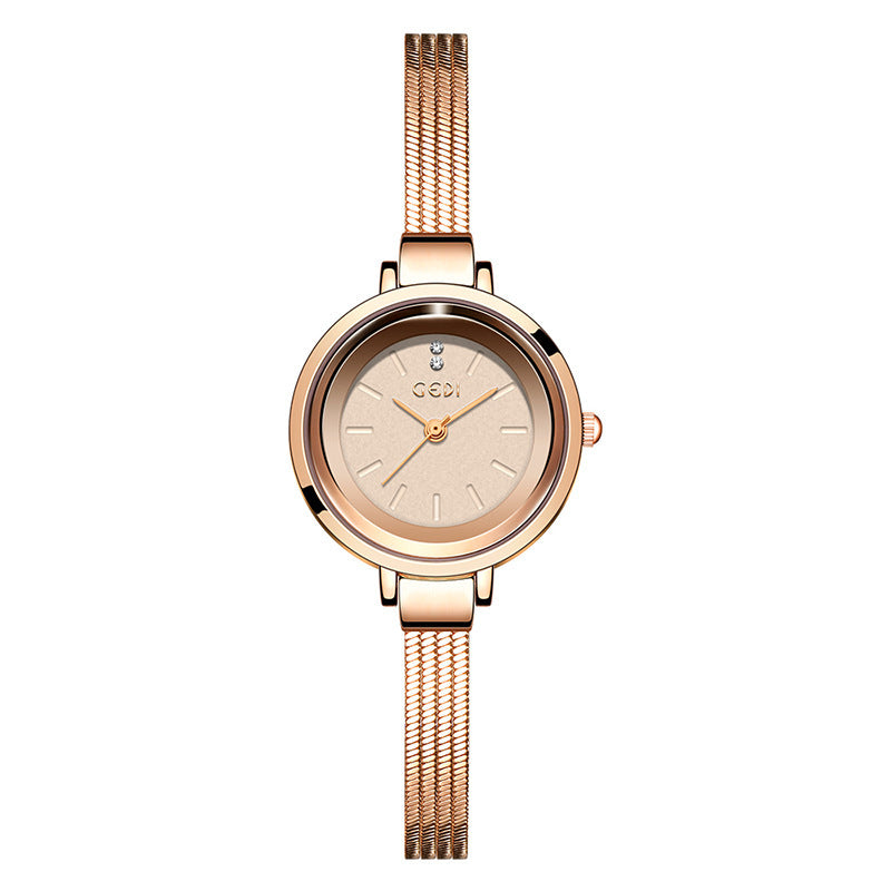 Women's Delicate Bracelet-Style Quartz Watch, Small Dial
