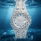 Men's Full-Rhinestone Hip-Hop Large-Dial Waterproof Watch