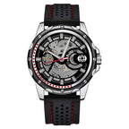 GESMART Men's Skeleton Automatic Mechanical Watch Silicone Band Sports Fashion