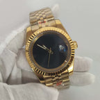 Men's Automatic Watch 36/39mm Gold Steel Case Sunray Dial NH35 Movement