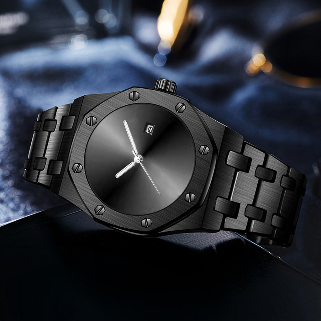 GESMART Men's Creative Cool Tech Steel Band Quartz Watch Fashion Trendy Wristwatch