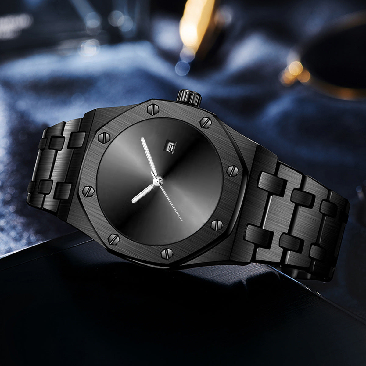 GESMART Men's Creative Cool Tech Steel Band Quartz Watch Fashion Trendy Wristwatch