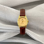 Red Star Ladies Quartz Watch Small Gold Vintage Japan Movement 90s NOS