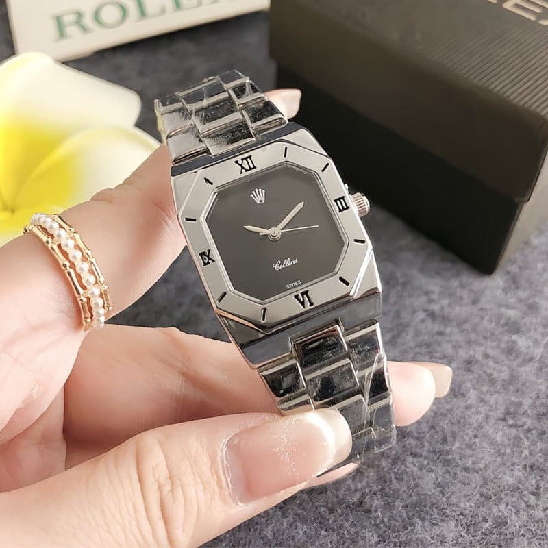 GESMART Women's Vintage Old Money Style Square Chronograph Quartz Watch Minimalist Couple Water Resistant