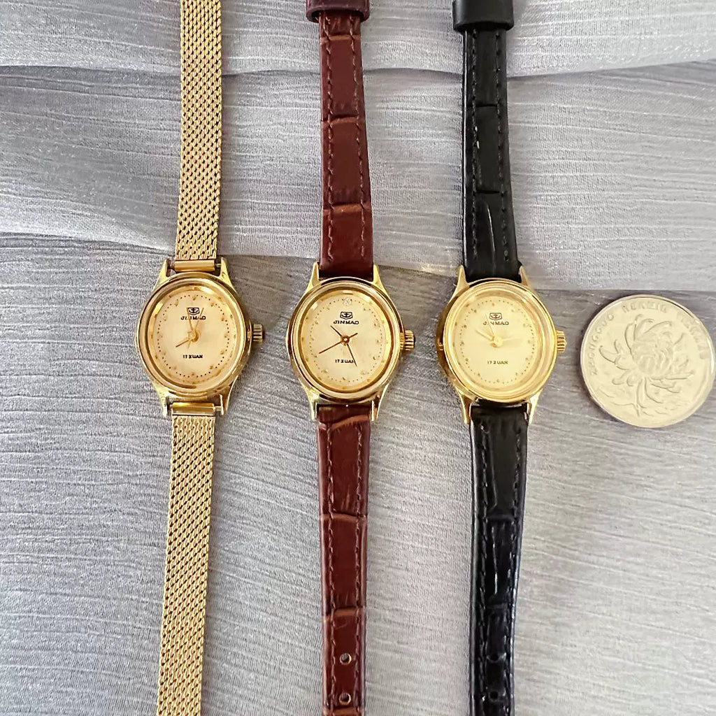 Golden Anchor Ladies Manual Wind Mechanical Watch Vintage 90s Student NOS