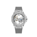 Women's Rhinestone Dial Watch with Soft Silicone Strap