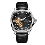 GESMART Men's Automatic Mechanical Watch Diamond Studded Luminous Creative Business Fashion
