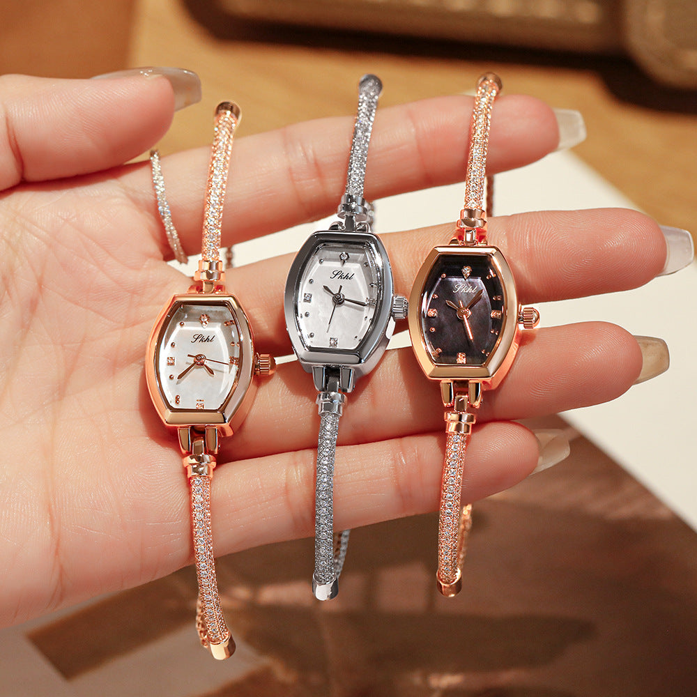 GESMART Women's Shell Dial Tonneau Shape Bracelet Quartz Watch Luxury Style Fashion Trendy