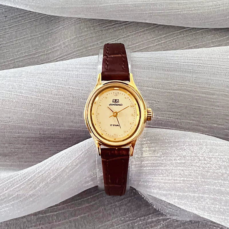 Golden Anchor Ladies Manual Wind Mechanical Watch Vintage 90s Student NOS