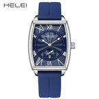 GESMART Men's Square Quartz Watch Roman Numeral Dial Water Resistant Casual Wristwatch