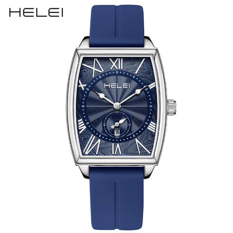 GESMART Men's Square Quartz Watch Roman Numeral Dial Water Resistant Casual Wristwatch