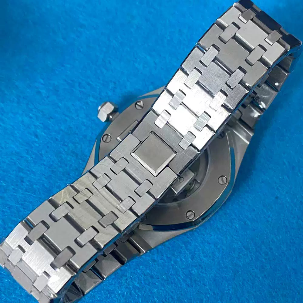 Men's 41mm Mechanical Watch NH35 Movement Sapphire Crystal Steel Case Green Lume