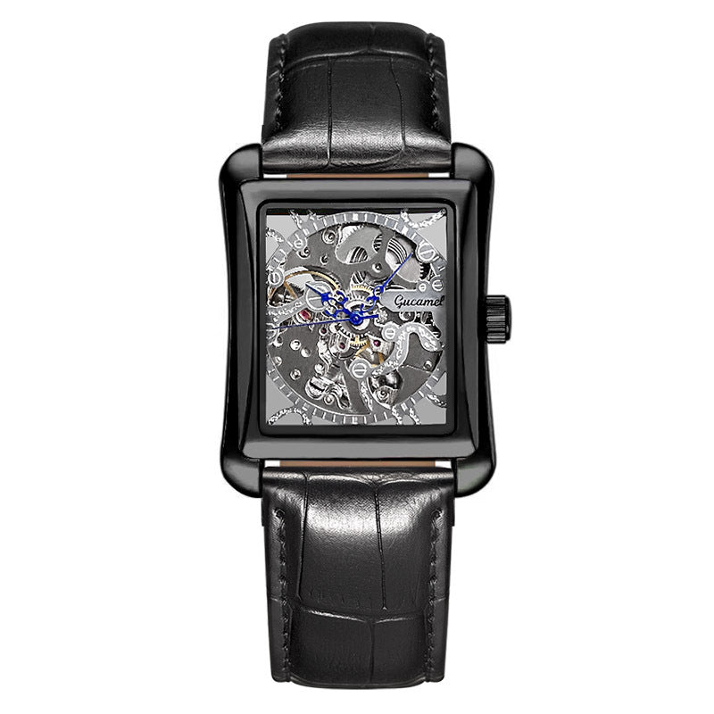 GESMART Men's Square Automatic Mechanical Watch Business Self Winding Wristwatch