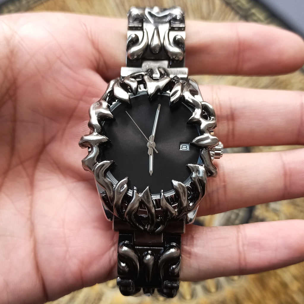 GESMART Men's Y2K Claw Shape Quartz Watch Retro Fashion Alien Design Trendy Niche Wristwatch