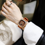 GESMART 2023 New Women's Square Quartz Watch Silicone Band Minimalist Casual Luxury Style