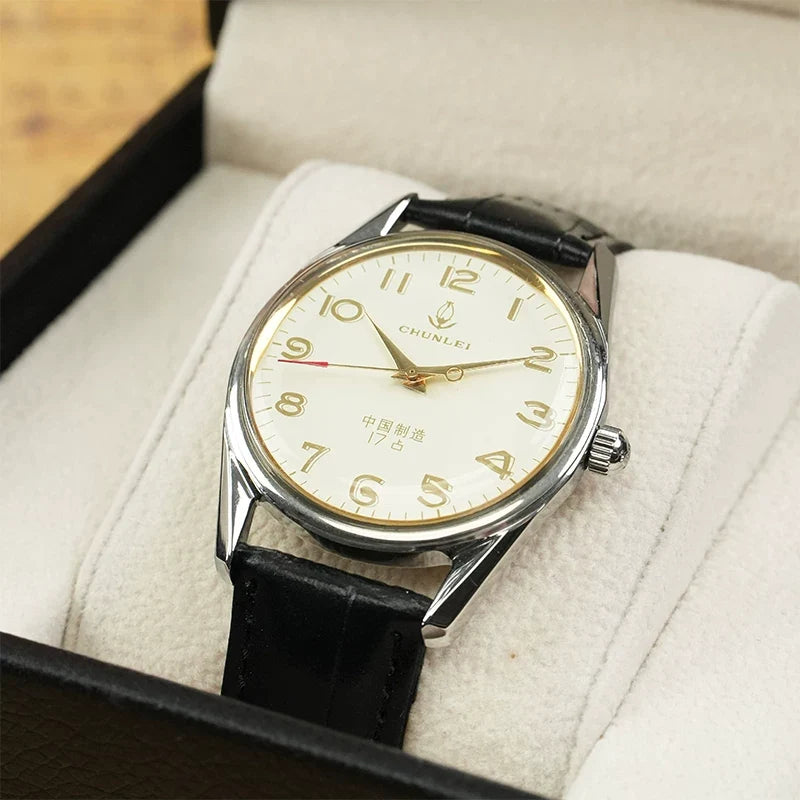 Chunlei Men's Manual Wind Mechanical Watch Vintage Retro Gift Choice