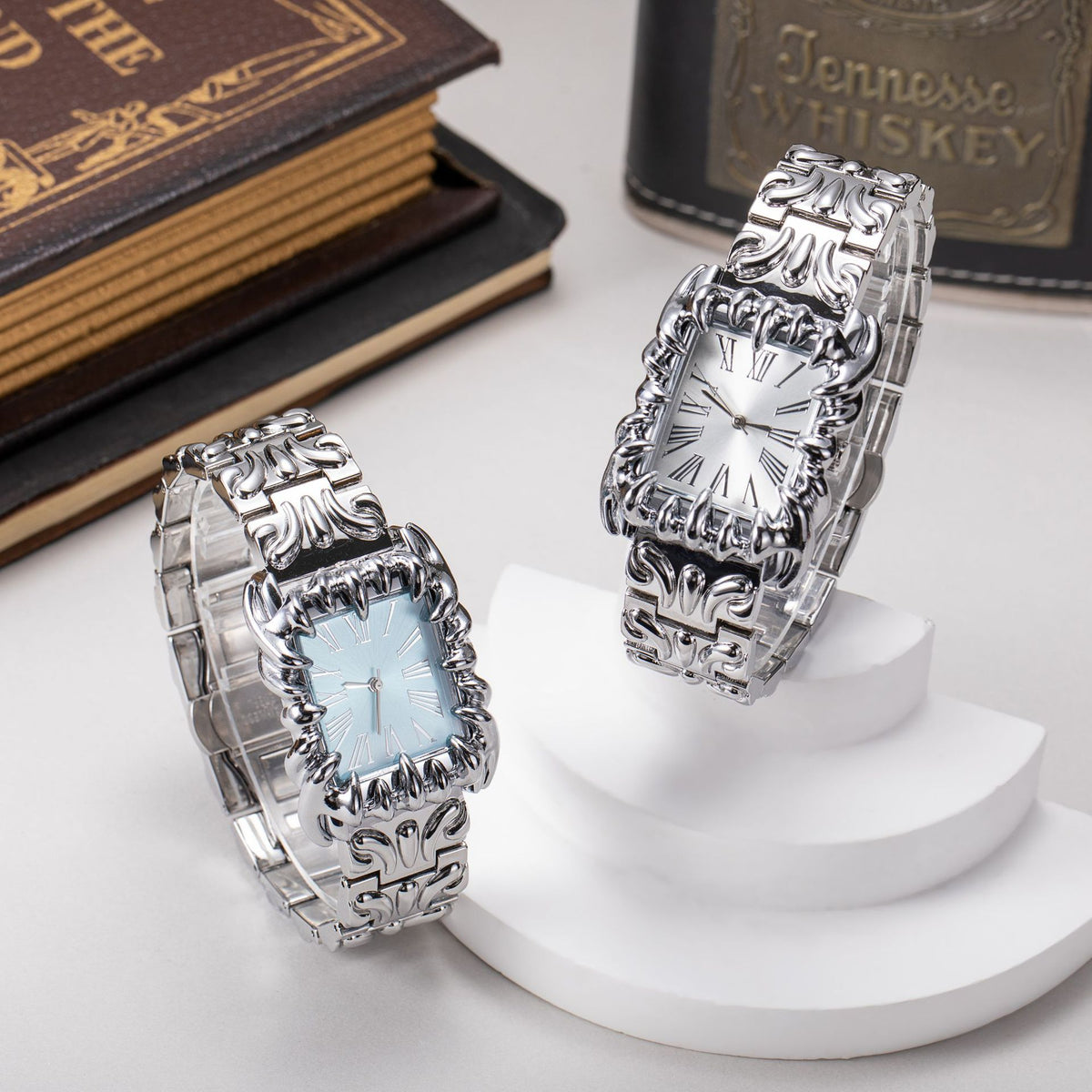 Men's Irregular Square Claw Y2K Retro Relief Watch