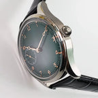 Men's 42mm Manual Wind Watch ST3600 Movement Green Gold Pumpkin Crown