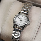 Chunlei Ladies Mechanical Watch Date Leather Strap Steel Minimalist Student