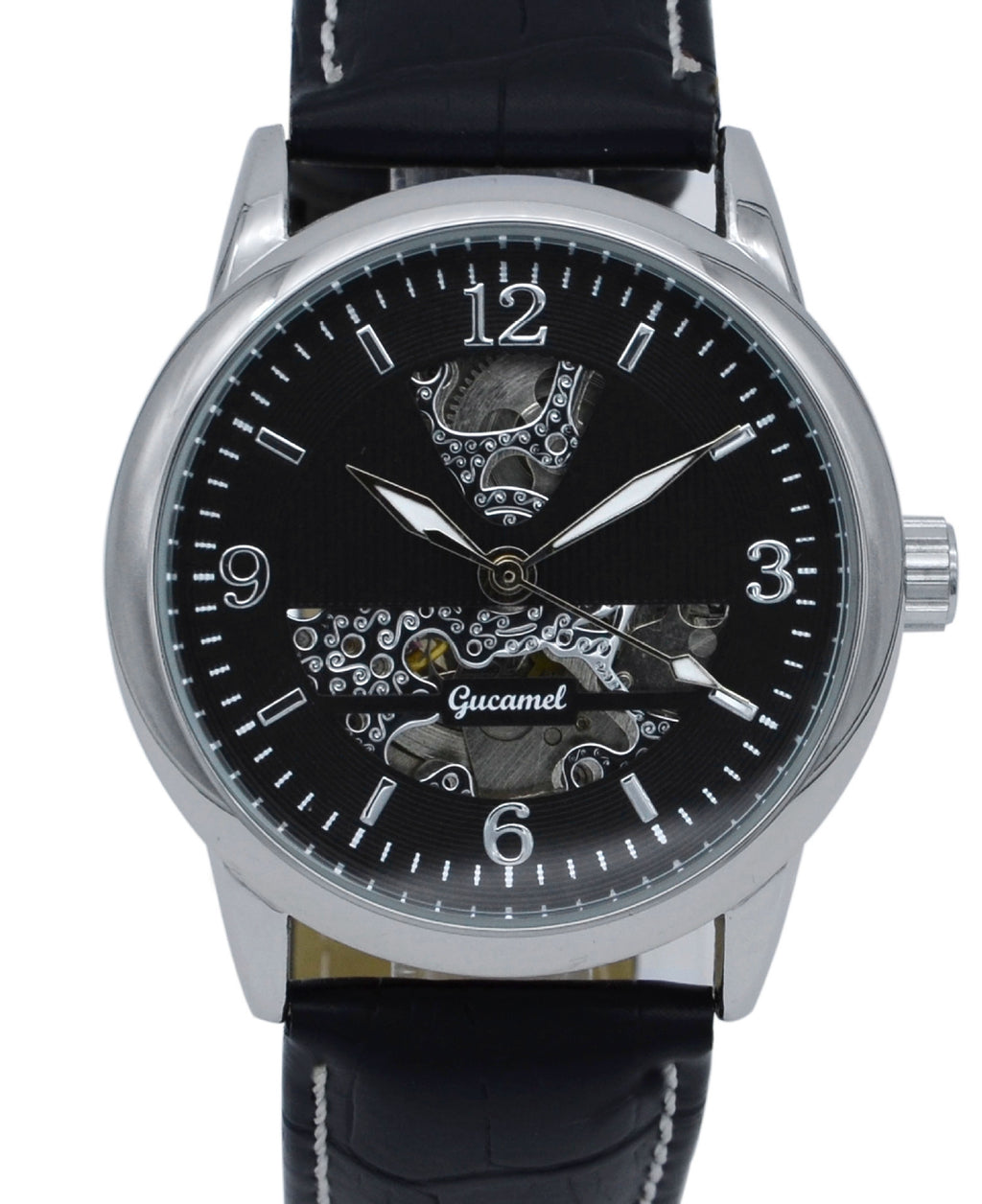 GESMART Men's Skeleton Automatic Mechanical Watch Exhibition Case Back Fashion