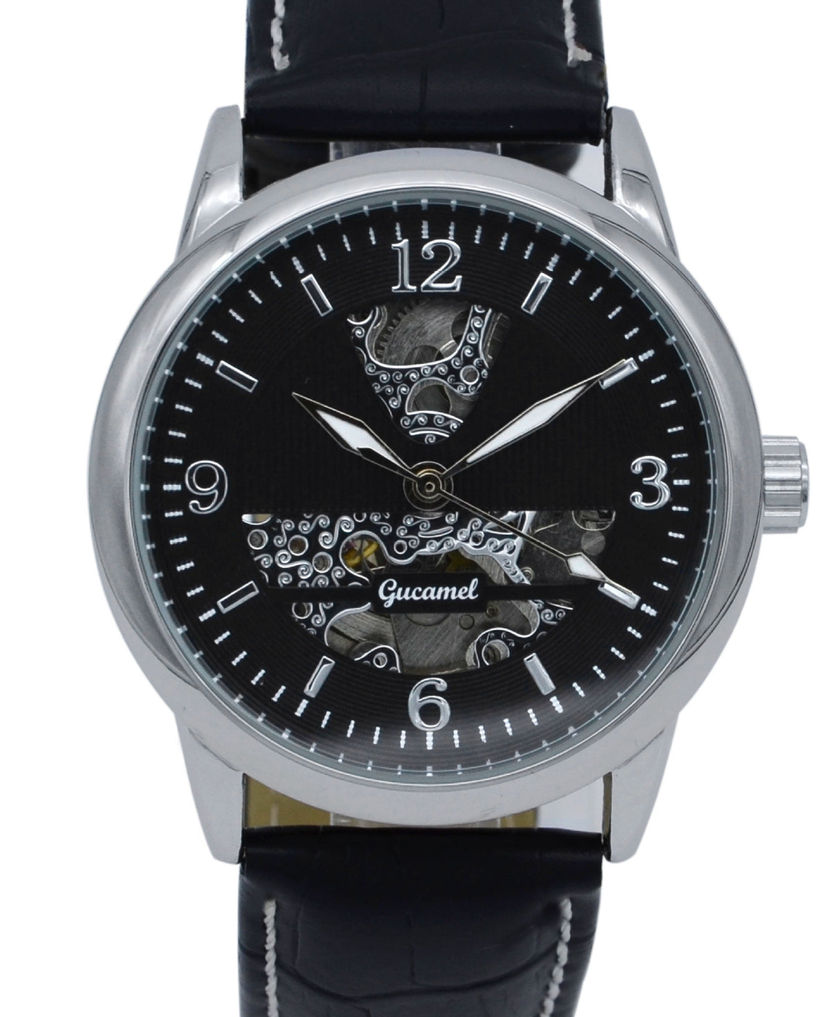 GESMART Men's Skeleton Automatic Mechanical Watch Exhibition Case Back Fashion