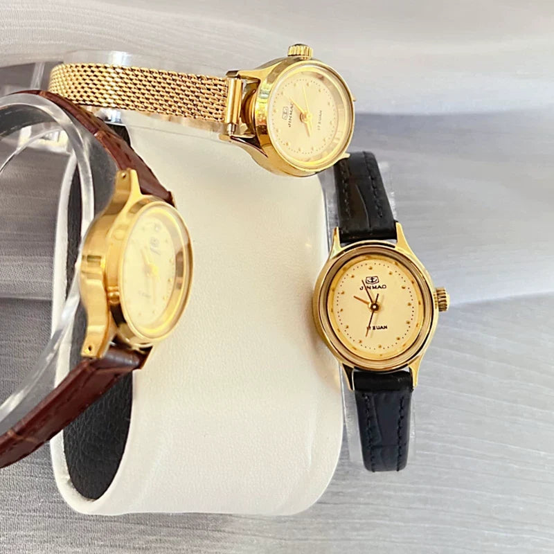 Golden Anchor Ladies Manual Wind Mechanical Watch Vintage 90s Student NOS