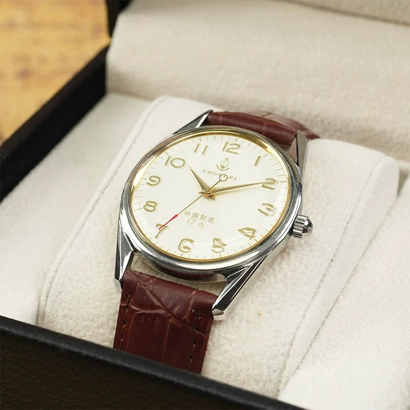 Chunlei Men's Manual Wind Mechanical Watch Vintage Retro Gift Choice