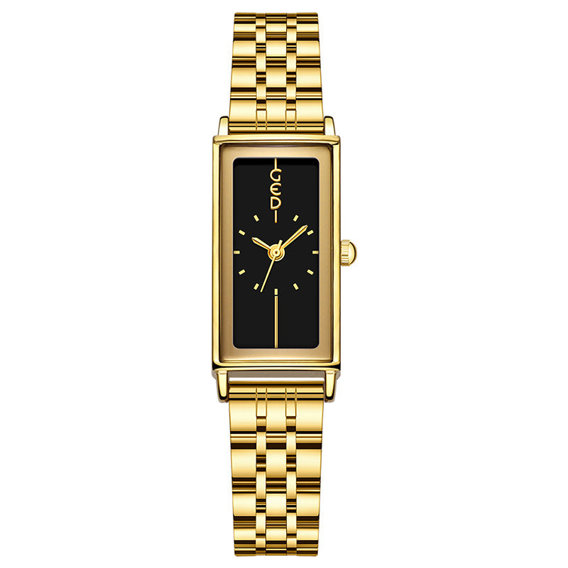 Women's Vintage Rectangle Steel-Band Quartz Watch