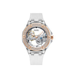 Women's Rhinestone Dial Watch with Soft Silicone Strap