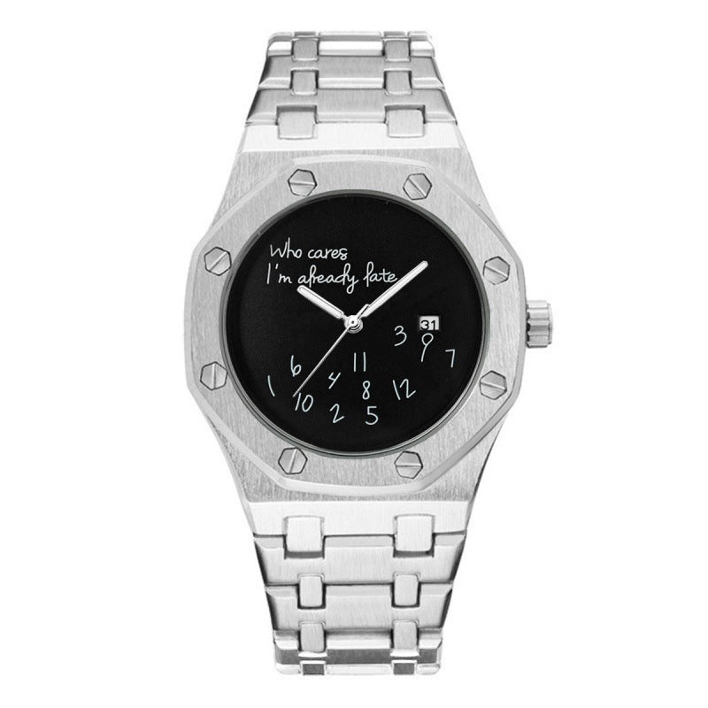 Men's Minimalist Quartz Watch with Steel Band