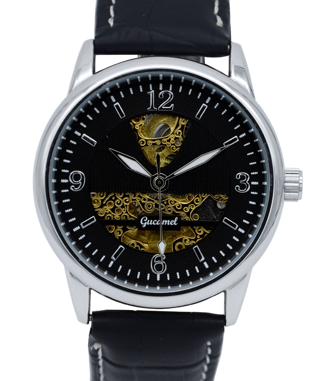 GESMART Men's Skeleton Automatic Mechanical Watch Exhibition Case Back Fashion