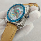 No Logo Men's 42mm Square Watch Luminous Piranha Dial Steel NH35