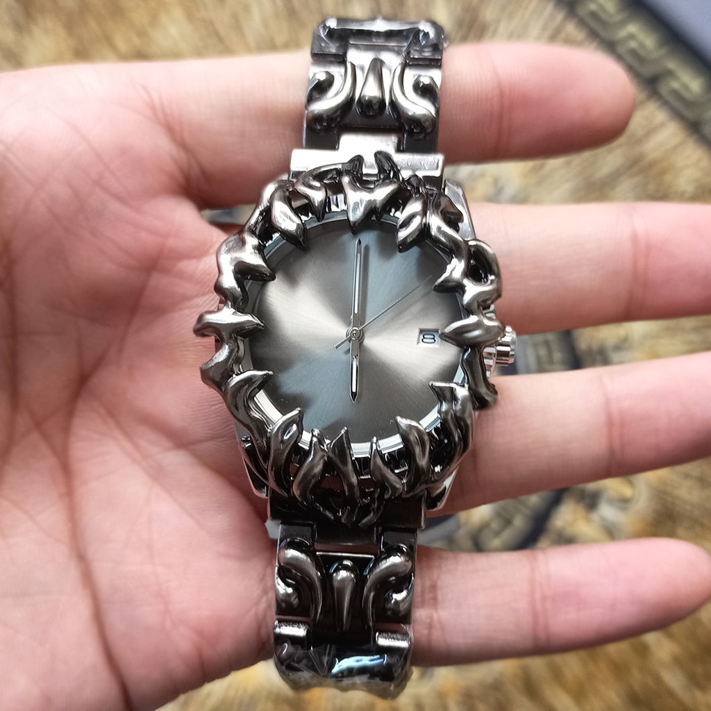 GESMART Men's Y2K Claw Shape Quartz Watch Retro Fashion Alien Design Trendy Niche Wristwatch