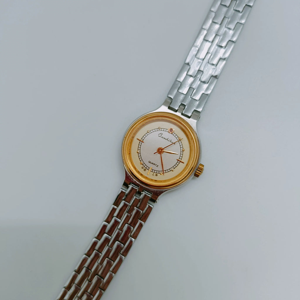 Baoshihua Two-Tone Vintage Ladies Quartz Watch 90s NOS No.2 Factory