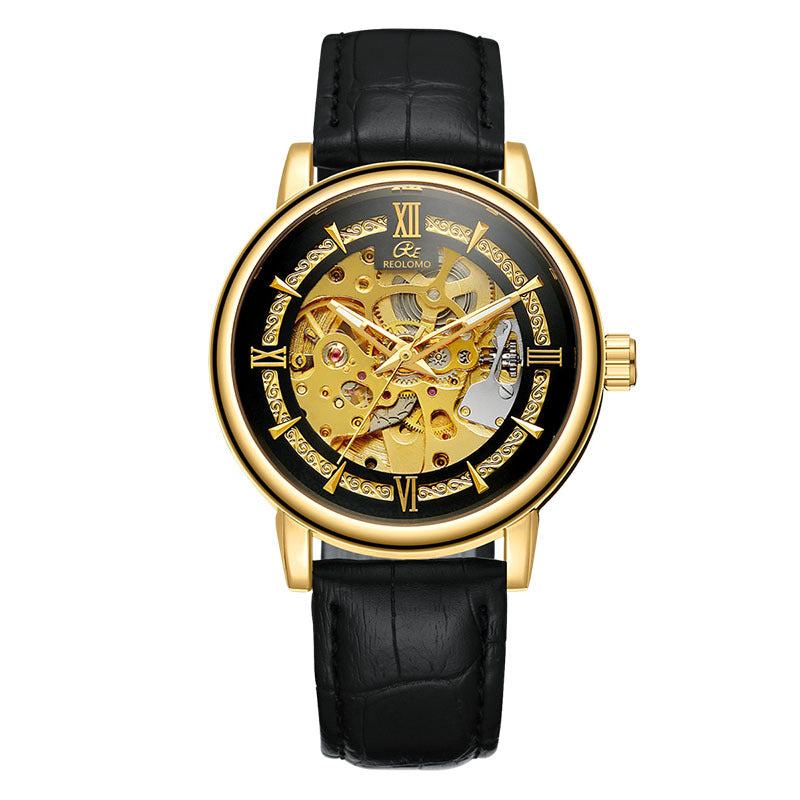 GESMART Men's New Skeleton Automatic Mechanical Watch European American Fashion