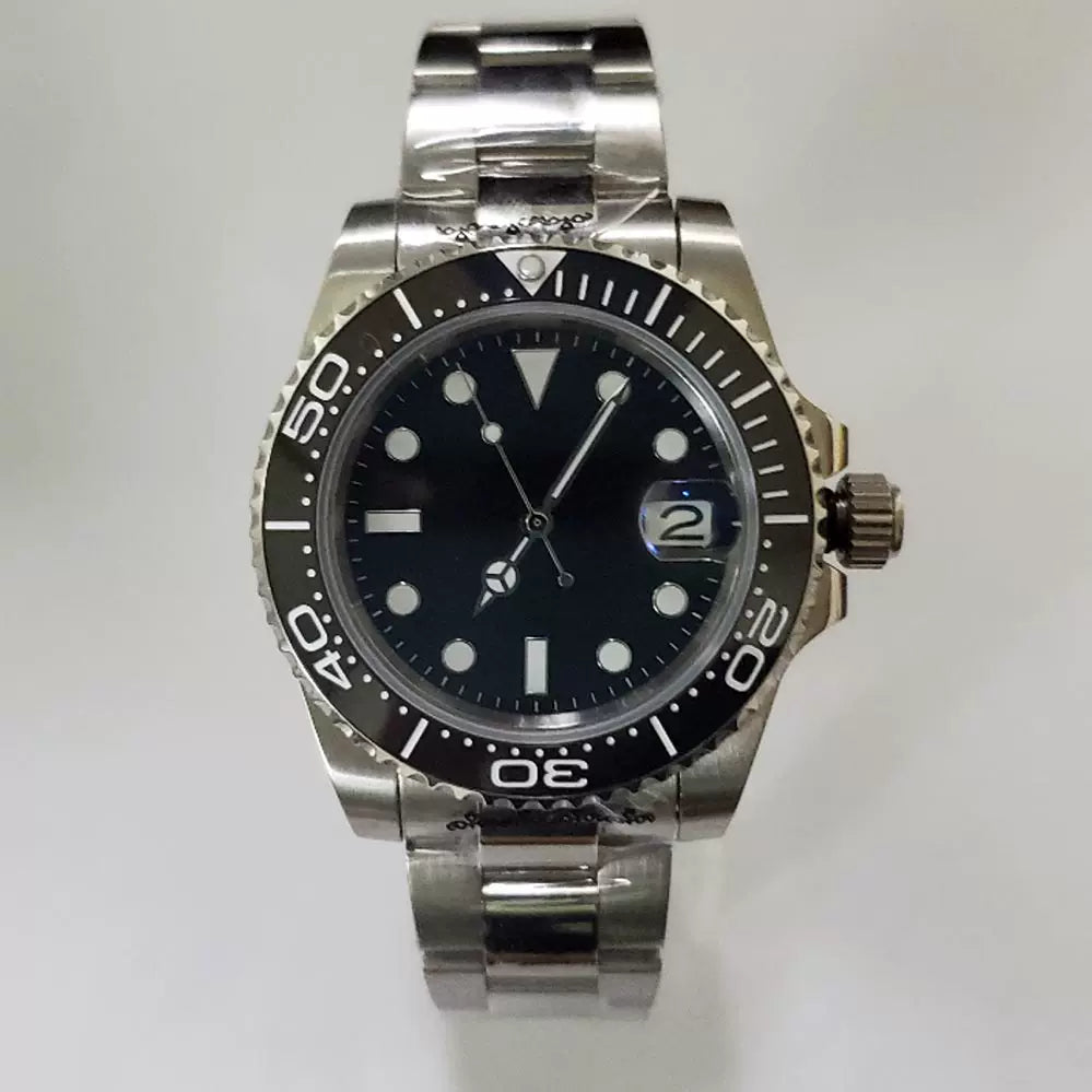 Men's 40mm Mechanical Watch Sapphire Crystal 316L Steel Case NH35 Movement