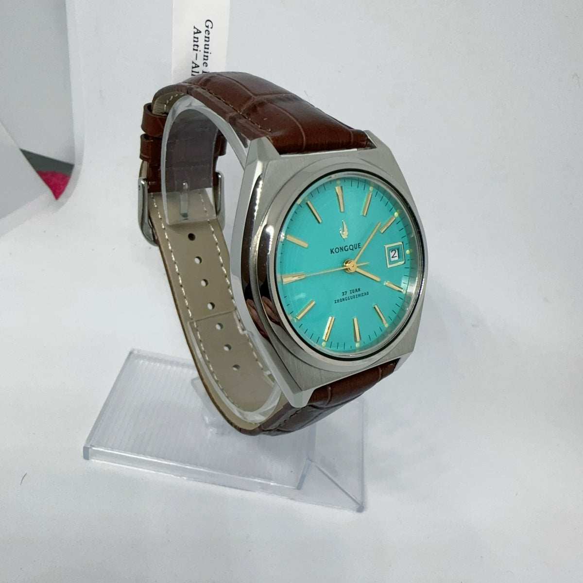 Peacock Semi-Automatic Mechanical Watch Steel Date Vintage Classic NOS